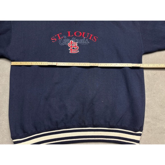 Vintage St Louis Cardinals Embroidered Sweatshirt Mens XL Navy Baseball Crewneck - Picture 3 of 8